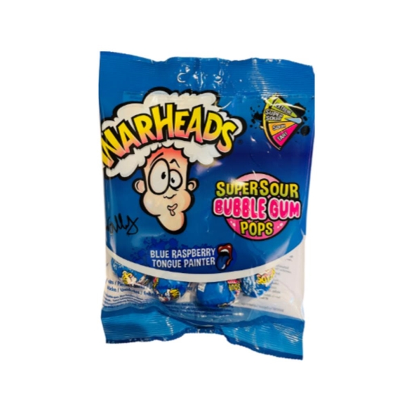 Warheads sucettes sachets bleu 105 gr x 22 pc