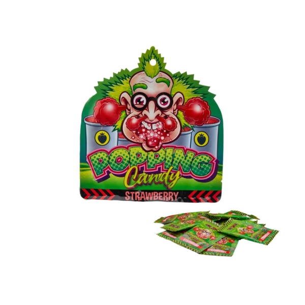 Dr. Sour Popping Candy Strawberry 15 gr x 20 pc