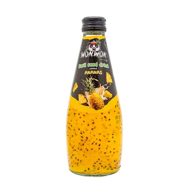 Won Won Basil Seed Drink Ananas 290 ml x 12 pc