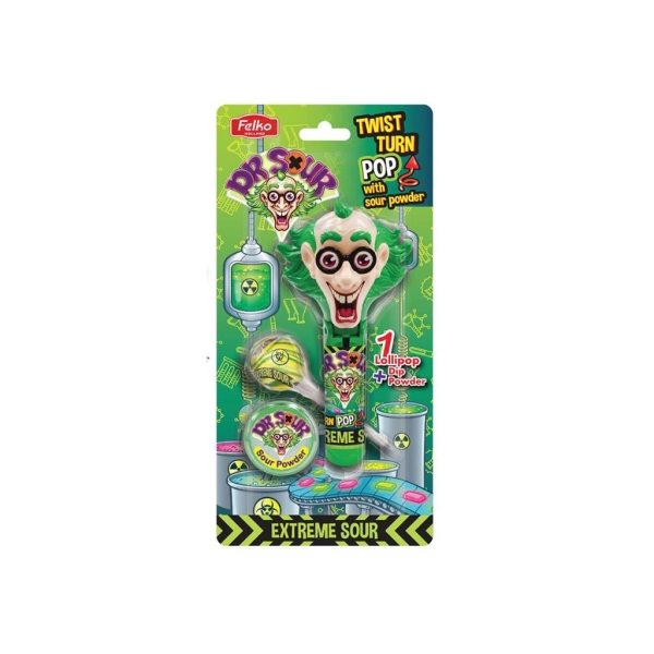 Dr. Sour Twist & Turn Pop Blister Card 17 gr x 6 pc